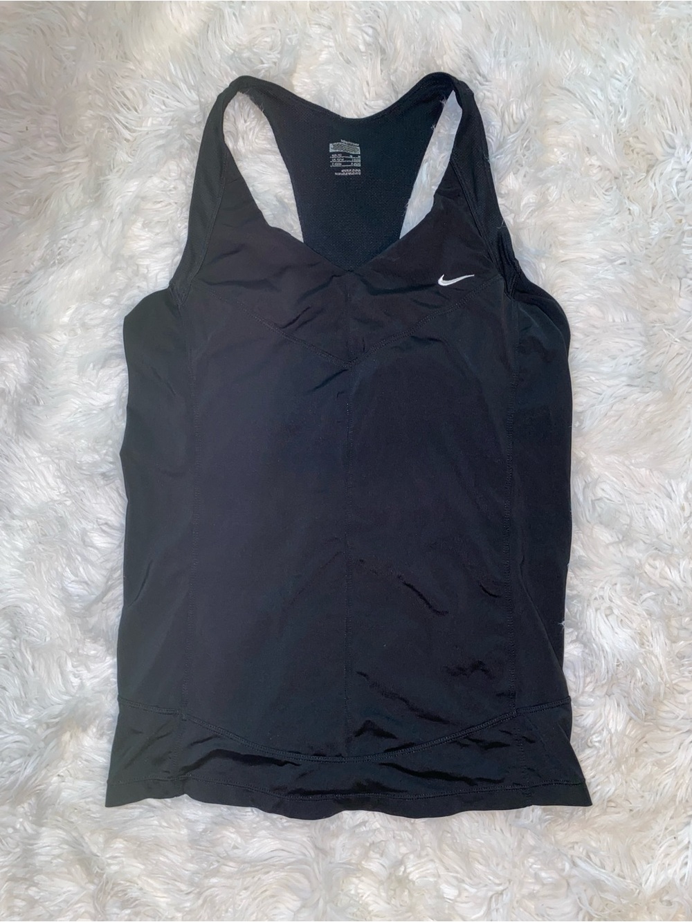 Nike Black Racerback Workout Tank with Built-In Support Size Medium